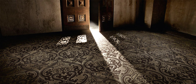 Petra Antiqua, Shiraz 2, Londongrey Decor Caffé, Marmor Naturstein mit Dekor